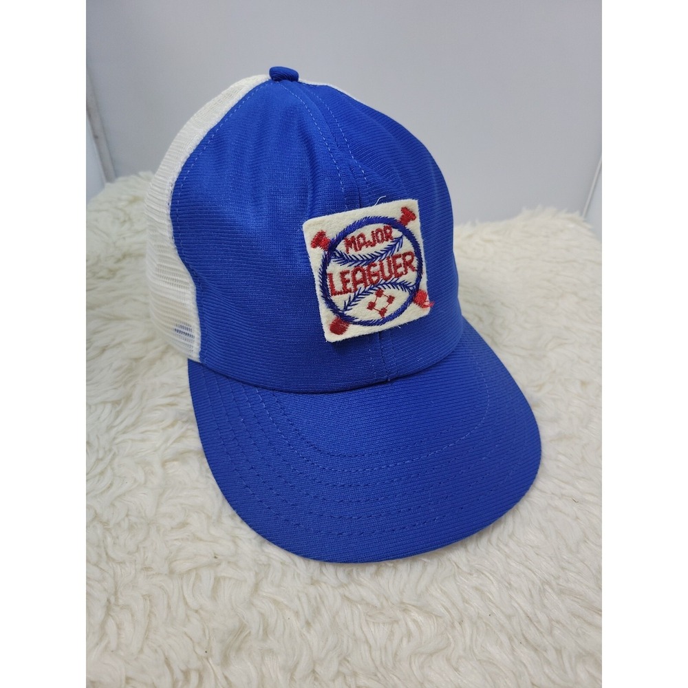 Vintage Major Leaguer Snapback Trucker Hat Little League Patch USA Adjustable